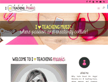 Tablet Screenshot of iheartteachingmusic.com